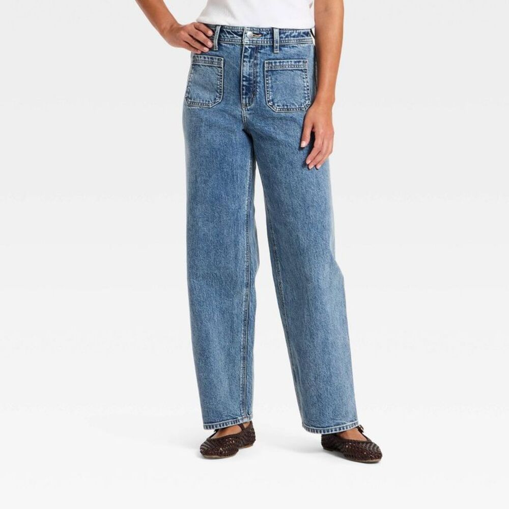 Women's Highest-Rise Sailor Straight Jeans - Universal Thread Medium Wash 00